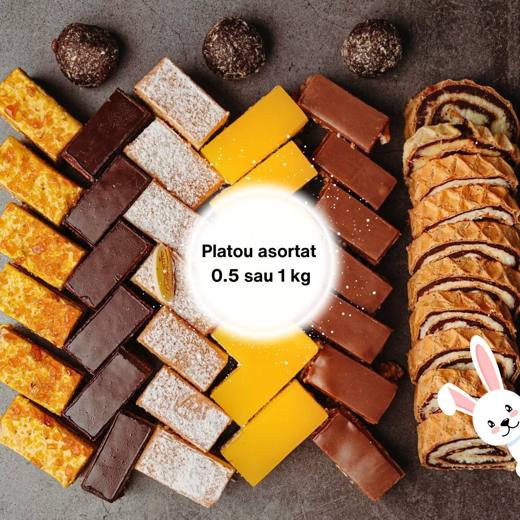 Platou asortat cu prăjituri de casă
